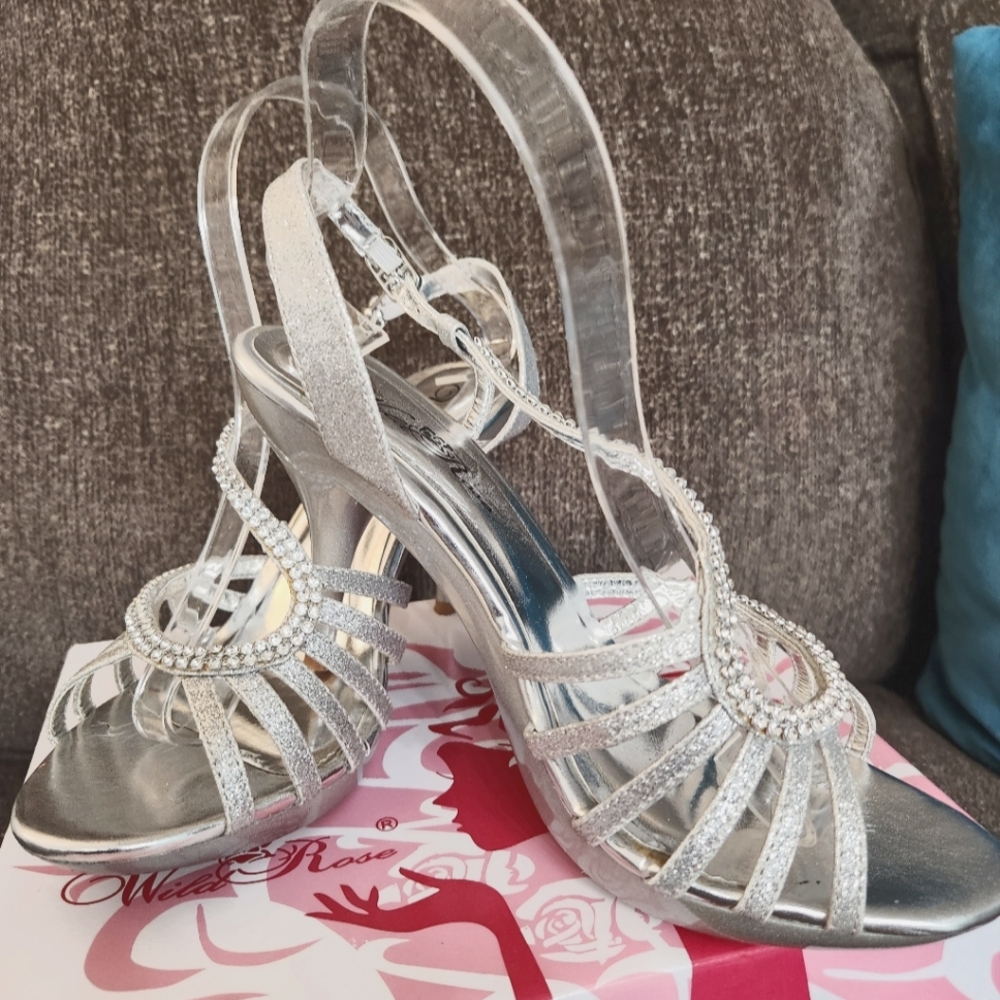 Womens Silver Heels